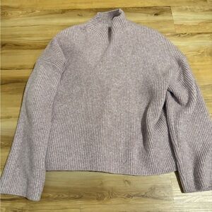 Abercrombie & Fitch Women's Ribbed Turtleneck Sweater - Soft Lavender